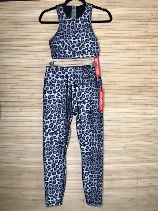Good American Pants - NWT Good American Cheetah animal Print High Waist Leggings & Bra top sz 2